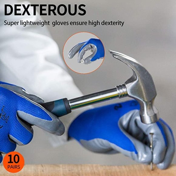 NEW Vgo Safety Work Gloves, Gardening, Non-slip Dipping Gloves (NT2110) Medium - Picture 5 of 6